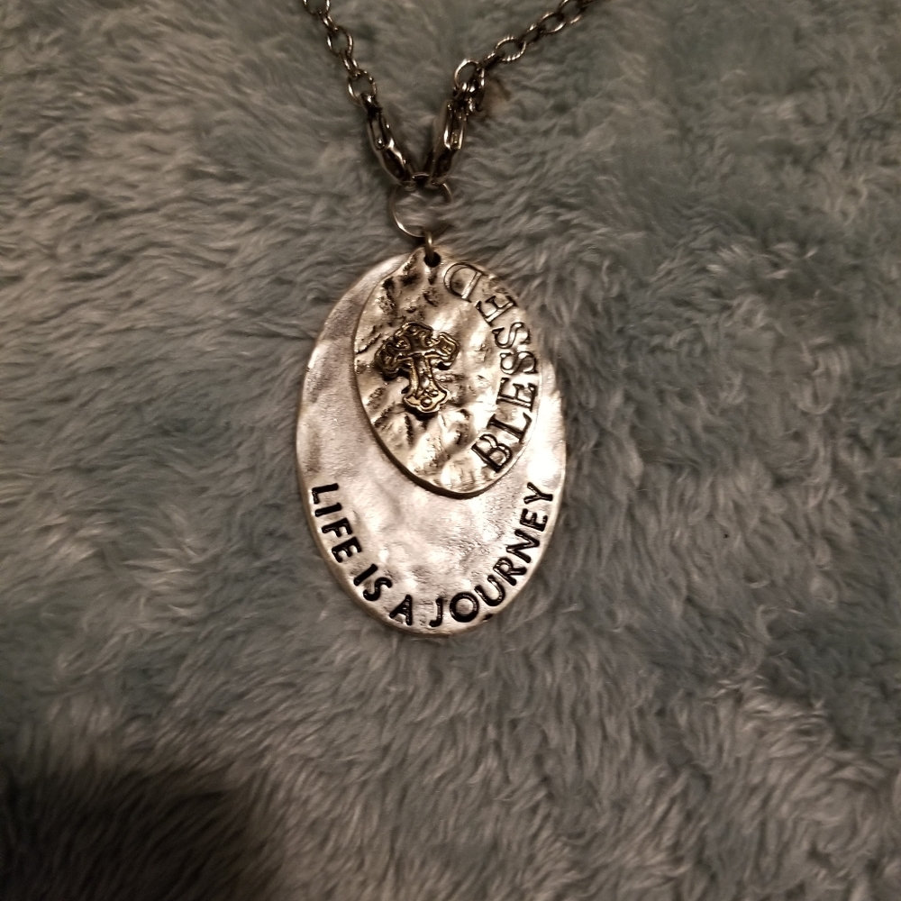 Silver Necklace with Silver Pendants